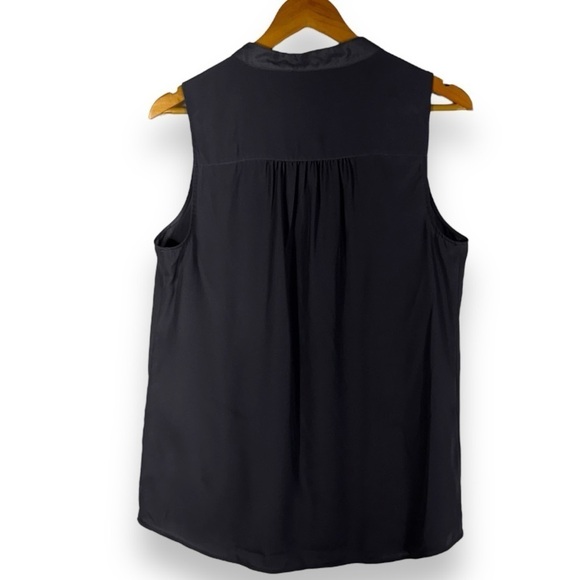 J Crew Factory Draped Placket Pocket Button Front Tank Top, Smoke Grey, Size 10 - Picture 9 of 9